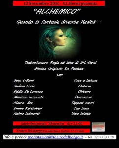 Alchemico Teatro del Borgo 12 novembre
