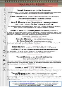 Eventi marzo Teatro del Borgo Firenze